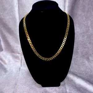 2/$10 24” Fashion Gold Tone 3/8” Wide Chain Costume Jewelry 80’s 90’s Necklace